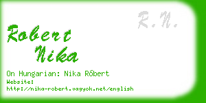 robert nika business card
